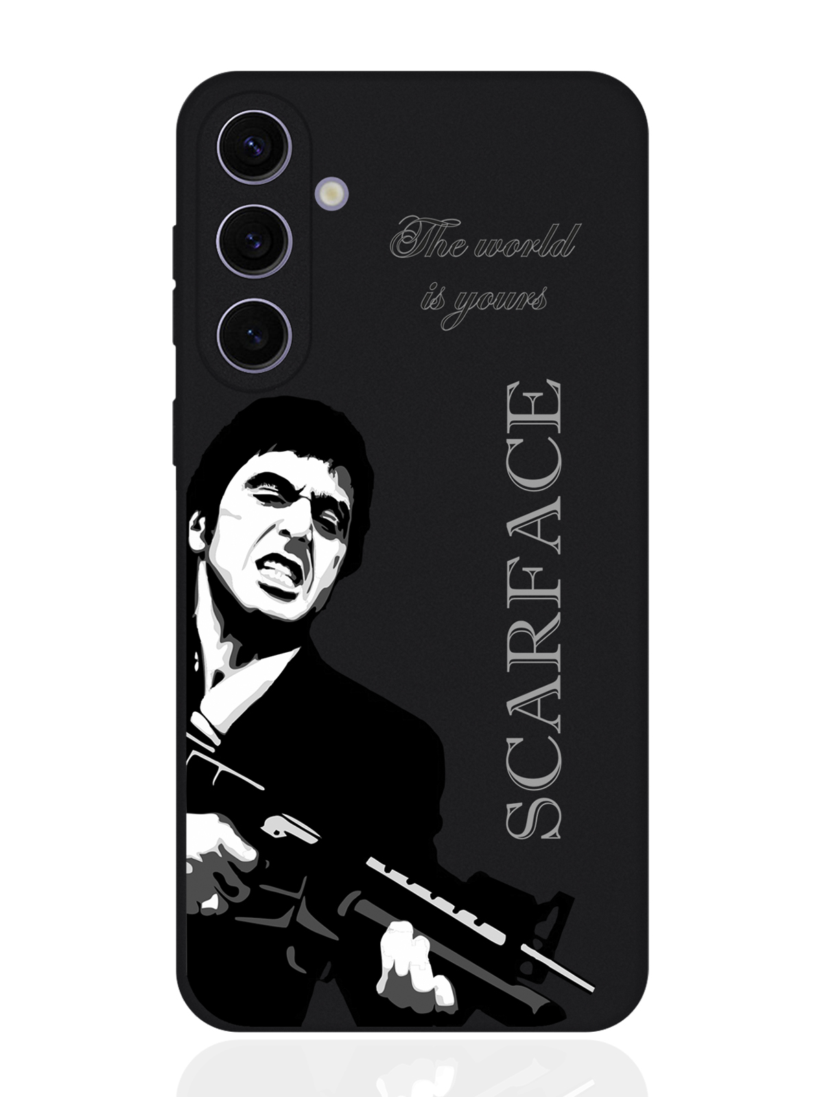 

Чехол для смартфона Samsung S24 Plus черный силиконовый Scarface Tony Montana, Серый;черный, Samsung