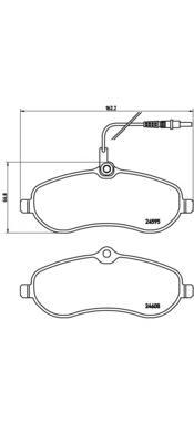 

Тормозные колодки brembo передние p61096