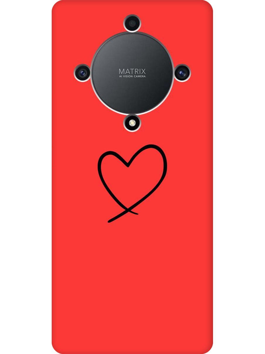 

Силиконовый чехол на Honor X9a / Magic5 Lite с принтом "Сердце" матовый красный, Красный;прозрачный;черный, 769394772