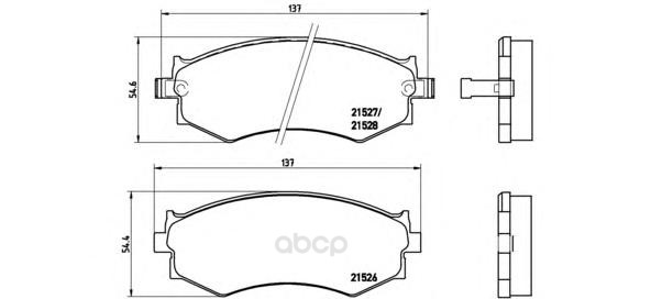 

Тормозные колодки brembo передние p30002