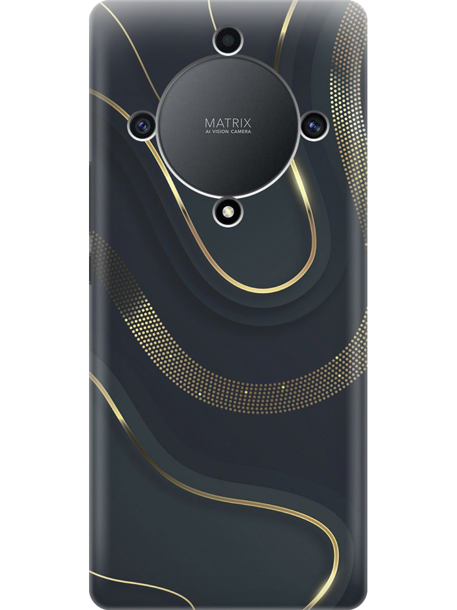 

Силиконовый чехол на Honor X9a / Magic5 Lite с принтом "Золотистые акценты", Прозрачный;золотистый;серый, 769394731