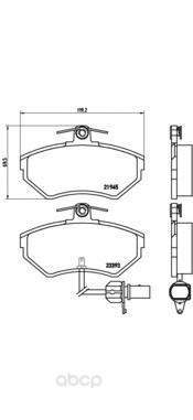 

Тормозные колодки brembo передние p85044