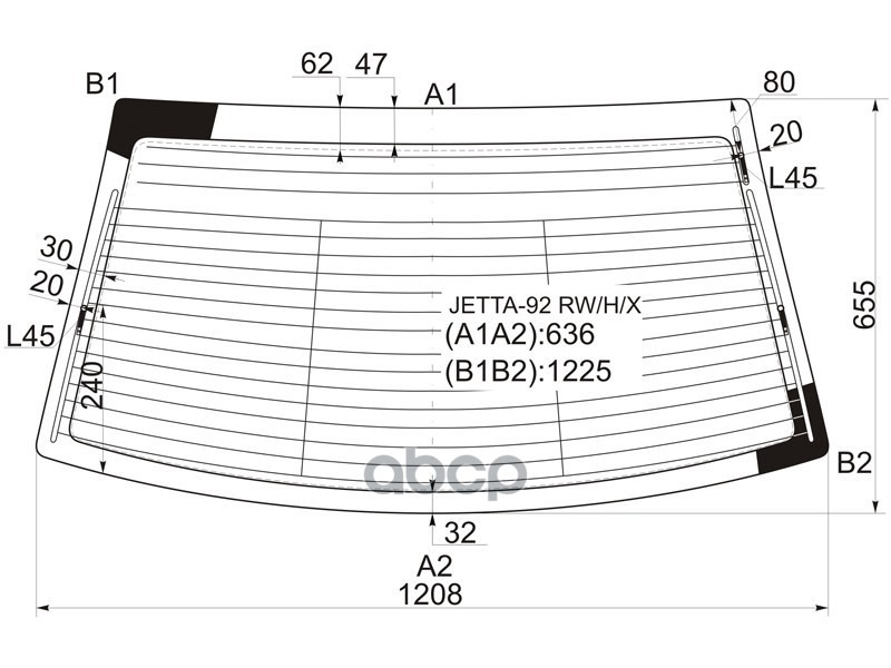 

Стекло Заднее С Обогревом Volkswagen Jetta 4D Sed 93-95 Xyg Арт. Jetta-92 Rw/H/X