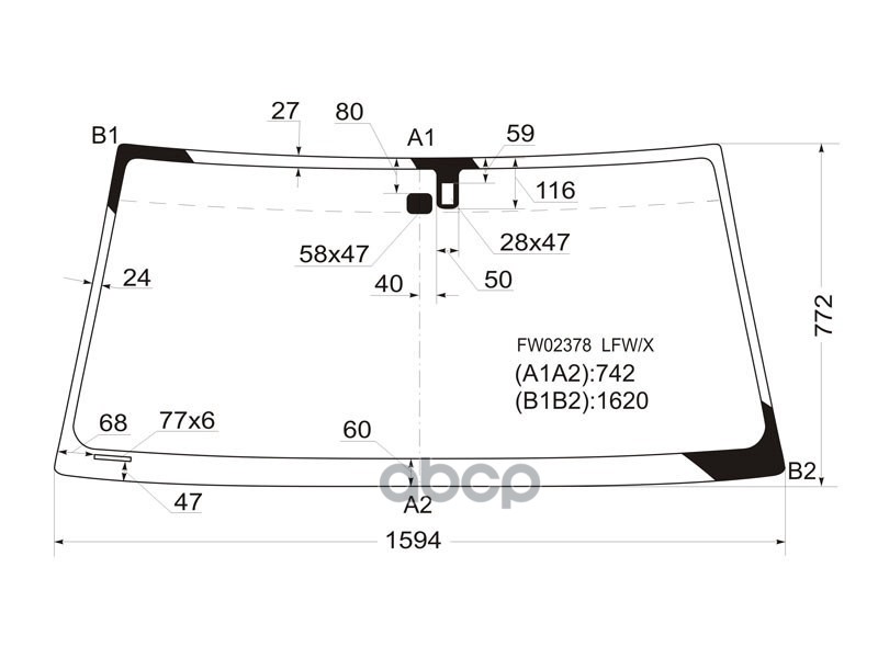 Стекло Лобовое + Дд Toyota Land Cruiser J100/Lexus Lx470 98-07 Xyg Арт. Fw02378 Lfw/X