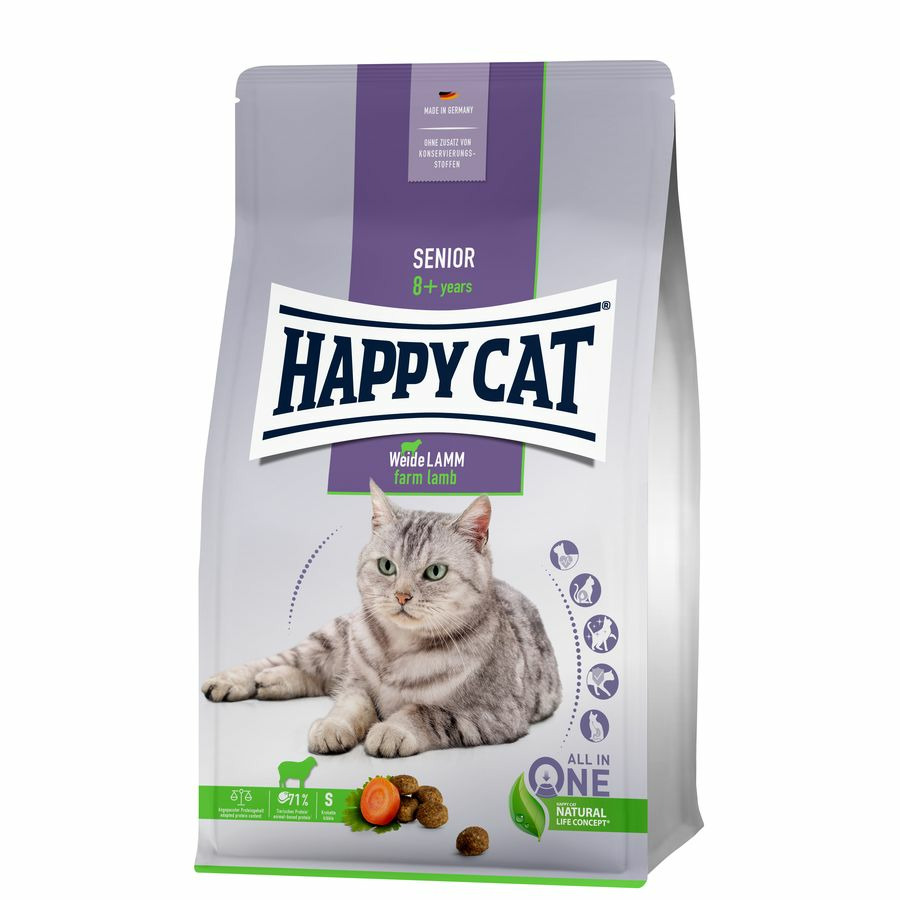 фото Сухой корм для кошек happy cat senior, ягненок, 0.3кг