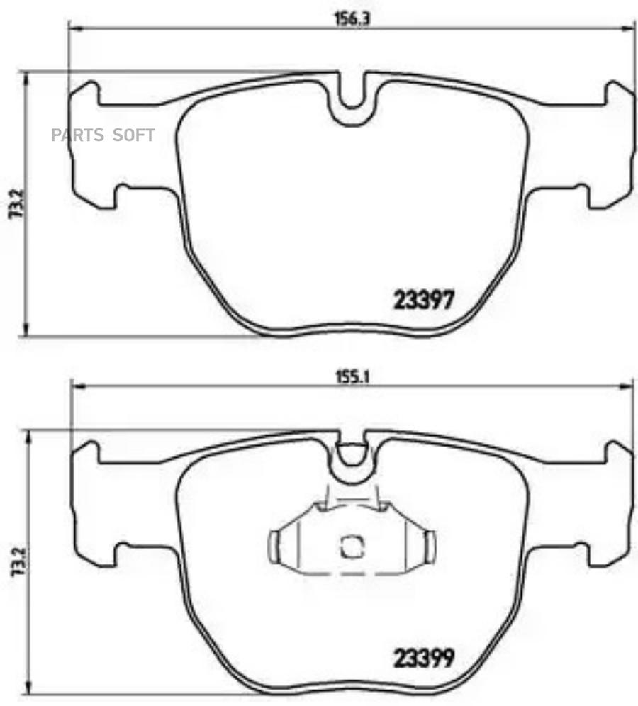 

Колодки тормозные brembo передние p44012