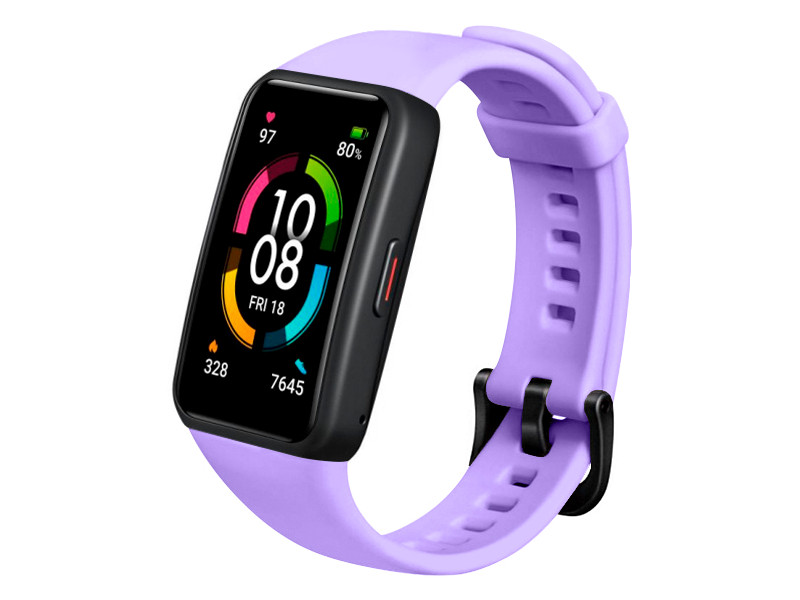 

Ремешок DF для Honor Band 6 Silicone Purple hwClassicband-04, Honor Band 6