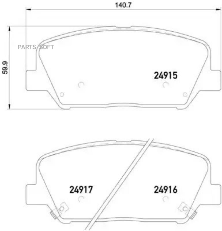 

Тормозные колодки brembo передние p30065