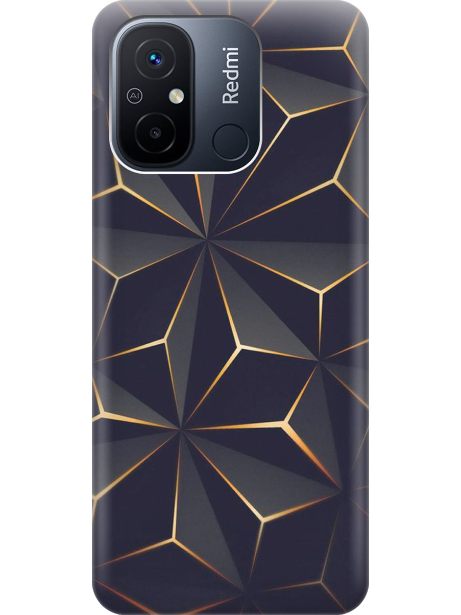 

Силиконовый чехол на Xiaomi Redmi 12C с принтом "Графитовый узор", Прозрачный;оранжевый;черный, 766734831
