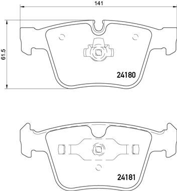 

Тормозные колодки brembo задние p50116