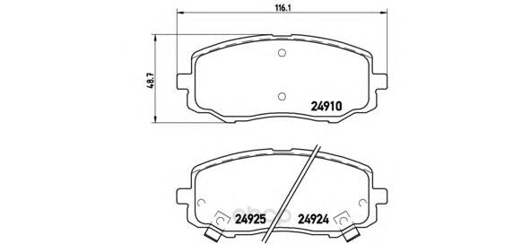 

Тормозные колодки brembo передние p30045