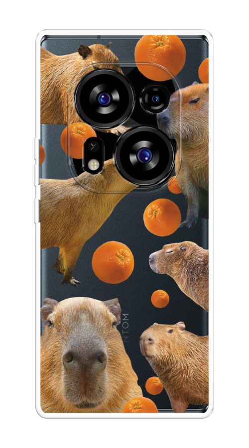 

Чехол на Tecno Phantom X2/X2 Pro "Капибара и апельсины", Бежевый;оранжевый, 303350-1