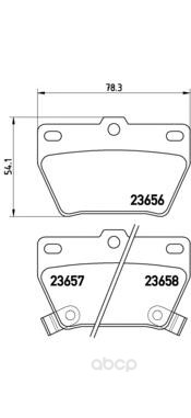 

Тормозные колодки brembo задние p83057