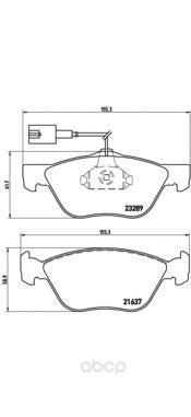 

Тормозные колодки brembo передние дисковые p23077