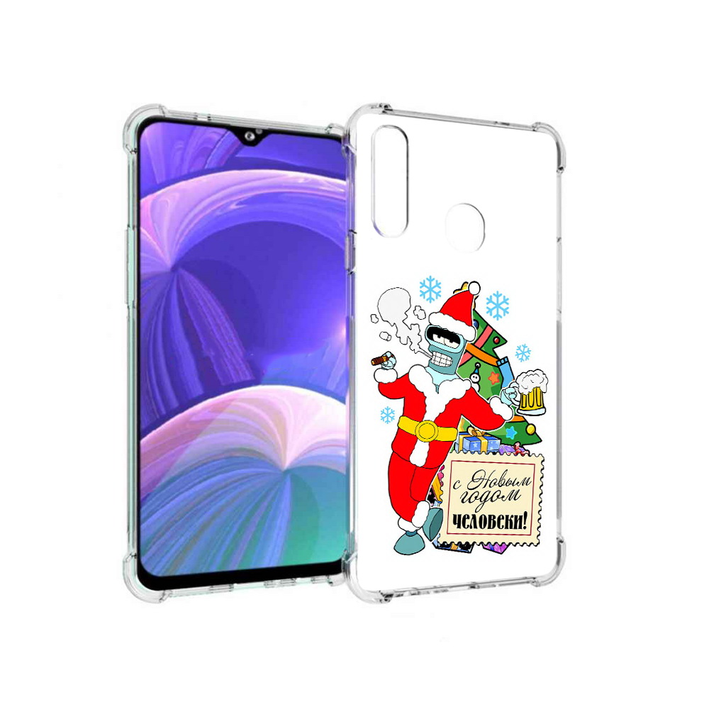 Чехол MyPads Tocco для Samsung Galaxy A20s С новым годом человеки (PT139755.554.150)