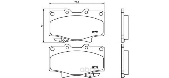 

Тормозные колодки brembo передние p83025