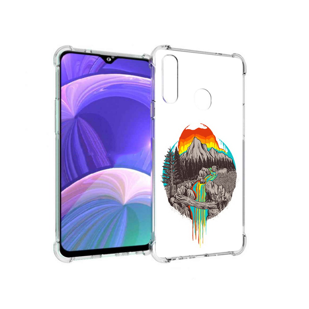 

Чехол MyPads Tocco для Samsung Galaxy A20s Радужный водопад (PT139755.554.144), Прозрачный, Tocco