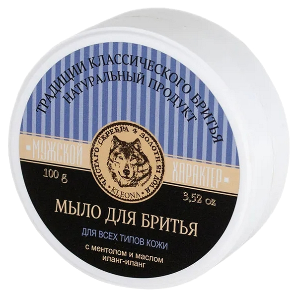 Купить Клеона - Высокопенное мыло для классического бритья с ментолом и маслом иланг-иланг, Kleona, Россия