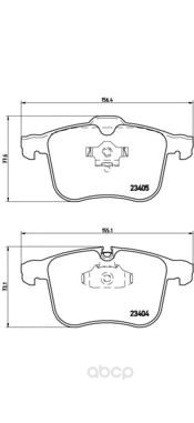 

Тормозные колодки brembo передние p59049
