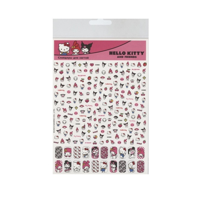 Слайдеры для ногтей Hello Kitty Хеллоу Китти и друзья 12 г щенок и его друзья