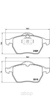 

Тормозные колодки brembo передние p59022
