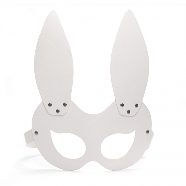 Кожаная женская маска Matryoshka зайки, белая