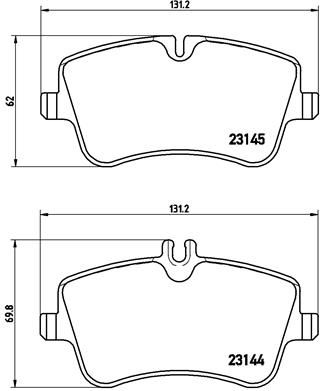 

Тормозные колодки brembo передние p50046