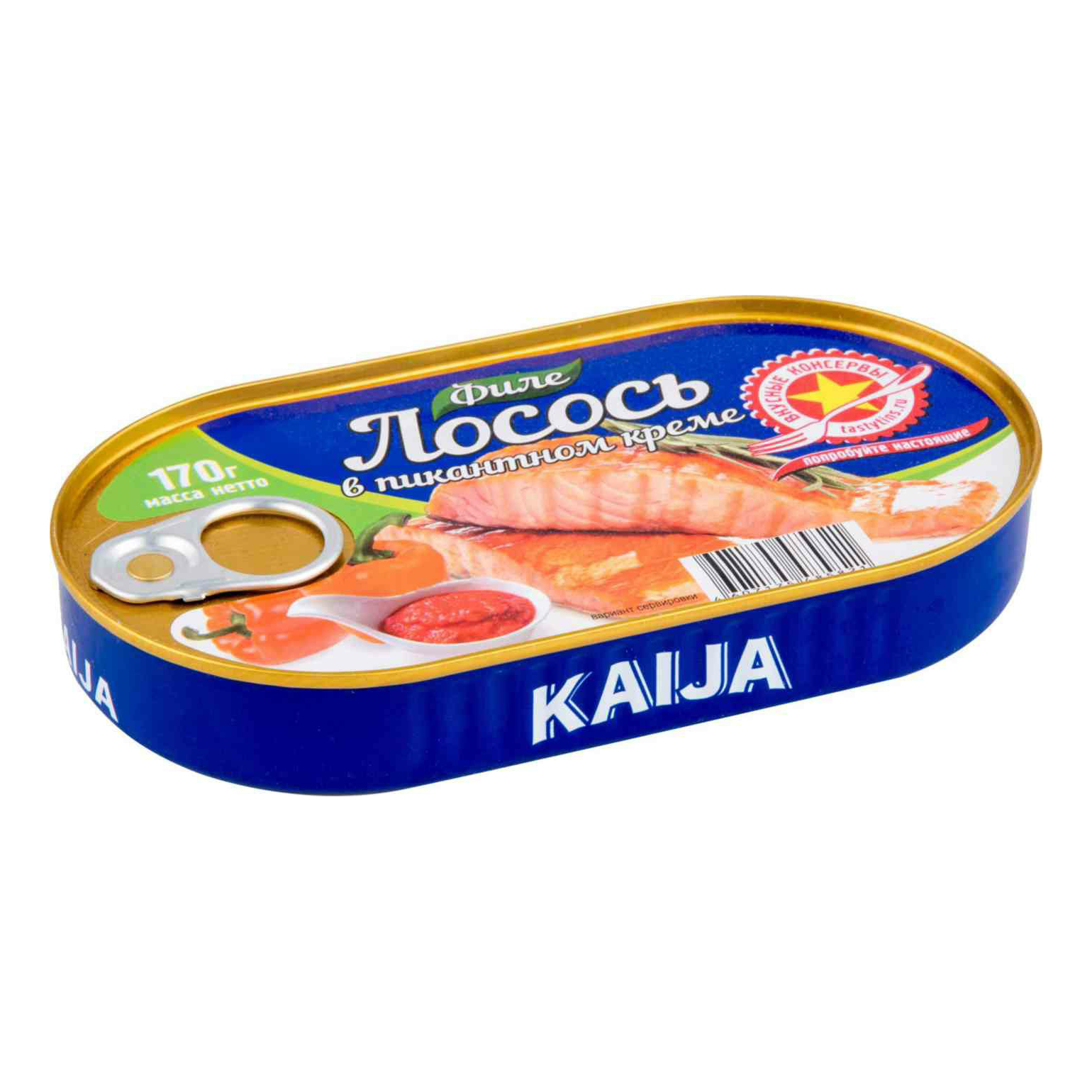 

Лосось Вкусные консервы филе в пикантном креме 170 г
