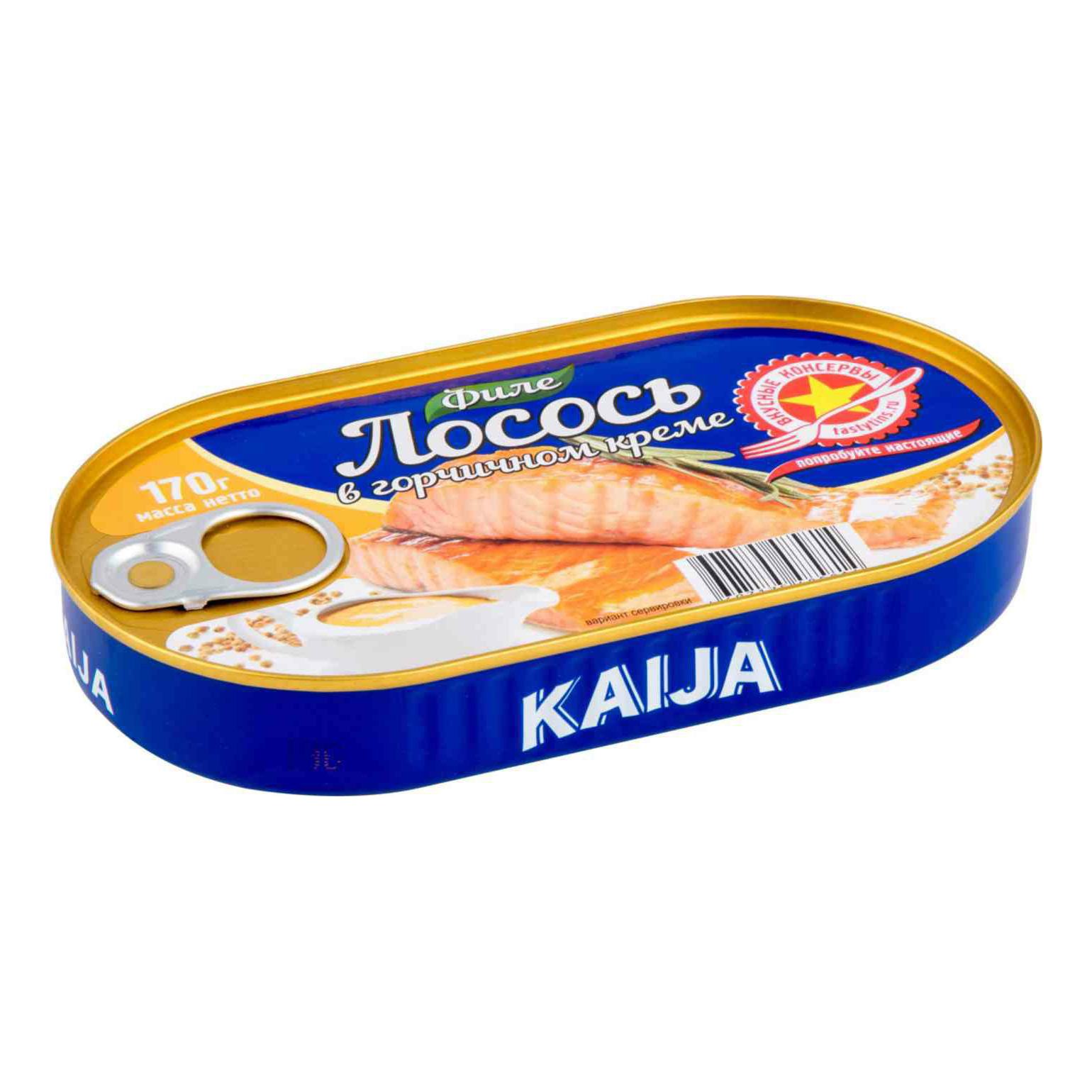 

Лосось Вкусные консервы филе в горчичном креме 170 г