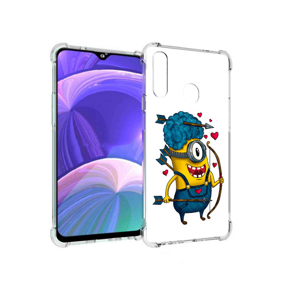 

Чехол MyPads Tocco для Samsung Galaxy A20s Миньон купидон (PT139755.554.117), Прозрачный, Tocco