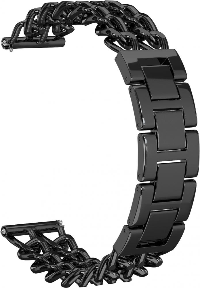 

Ремешок металлический GSMIN Double Chain 22 для Amazfit GTR 2e (Черный)