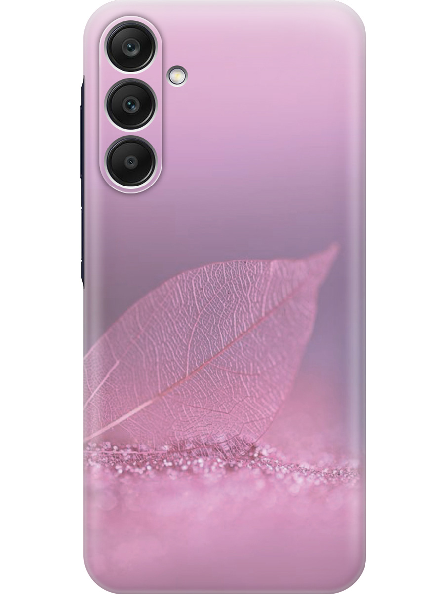 

Силиконовый чехол на Samsung Galaxy A25 с принтом "Листок в розовых блестках", Прозрачный;розовый;фиолетовый, 780484422