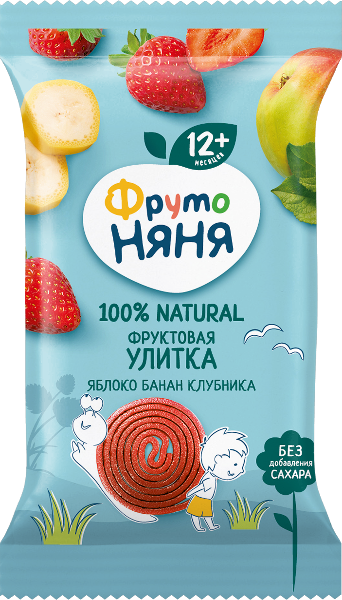 Кусочки фруктовые ФрутоНяня из яблок-клубники-бананов с 12 месяцев 15 г