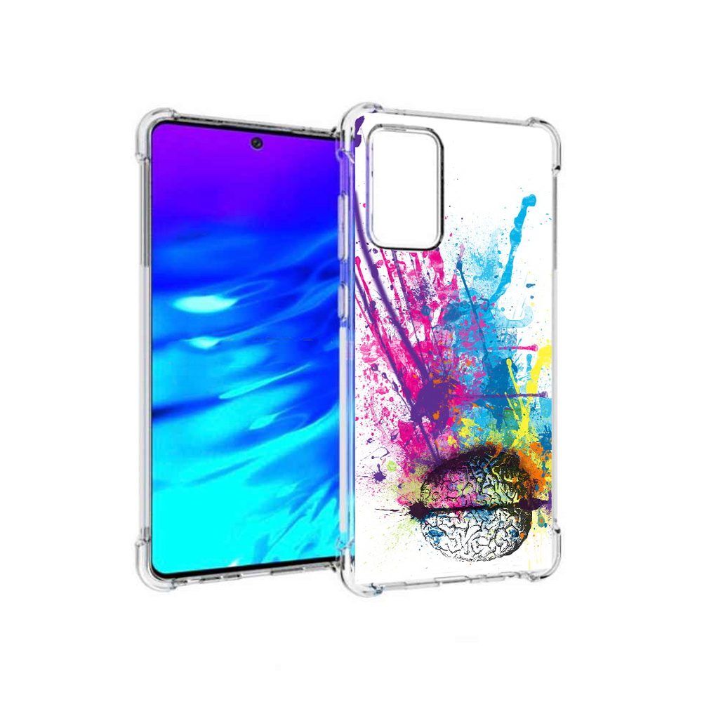 

Чехол MyPads Tocco для Samsung Galaxy A72 яркий красочный мозг (PT158633.553.710), Прозрачный, Tocco