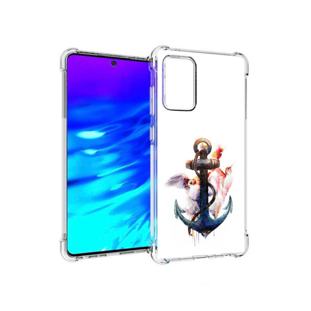 

Чехол MyPads Tocco для Samsung Galaxy A72 якорь с птицами (PT158633.553.703), Прозрачный, Tocco