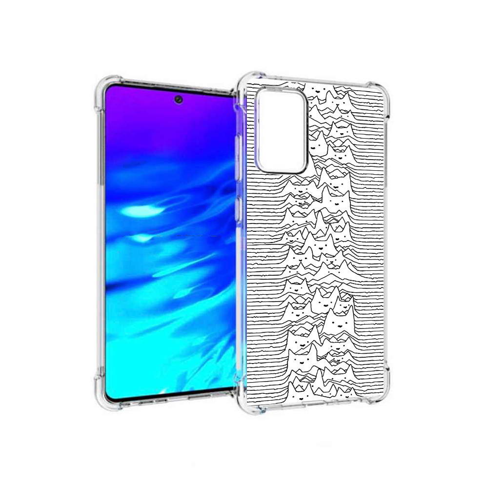 

Чехол MyPads Tocco для Samsung Galaxy A72 черно белые коты 3D (PT158633.553.682), Прозрачный, Tocco