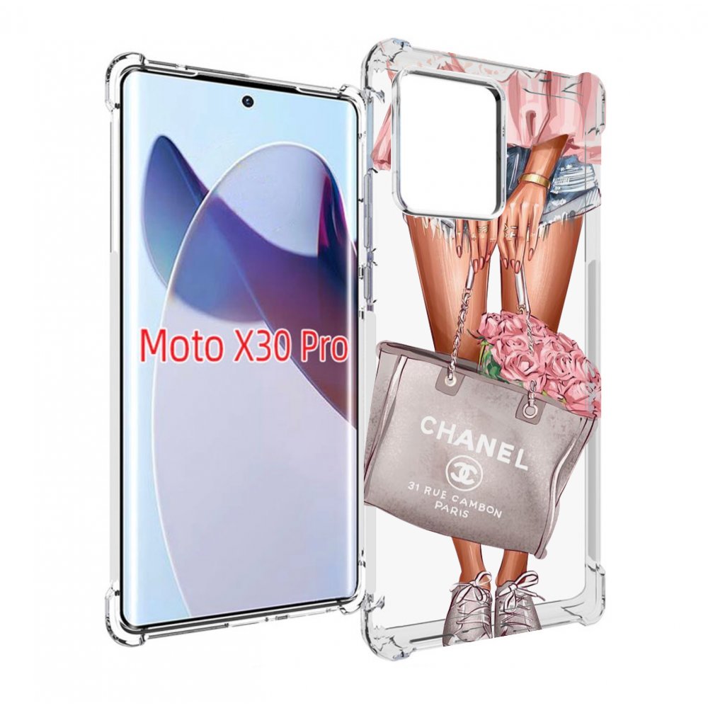 Чехол MyPads Сумка-с-цветами женский для Motorola Moto X30 Pro
