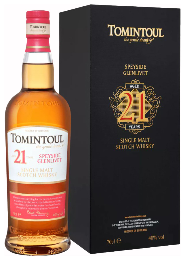 

Виски Tomintoul Speyside Glenlivet Single Malt Whisky 18 y.o. (gift box)