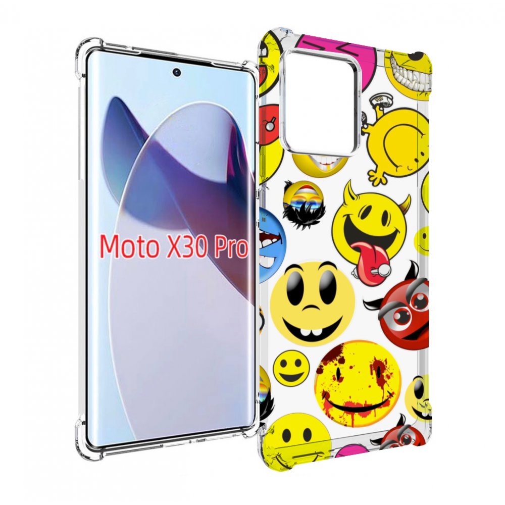 

Чехол MyPads Смайлики для Motorola Moto X30 Pro, Прозрачный, Tocco