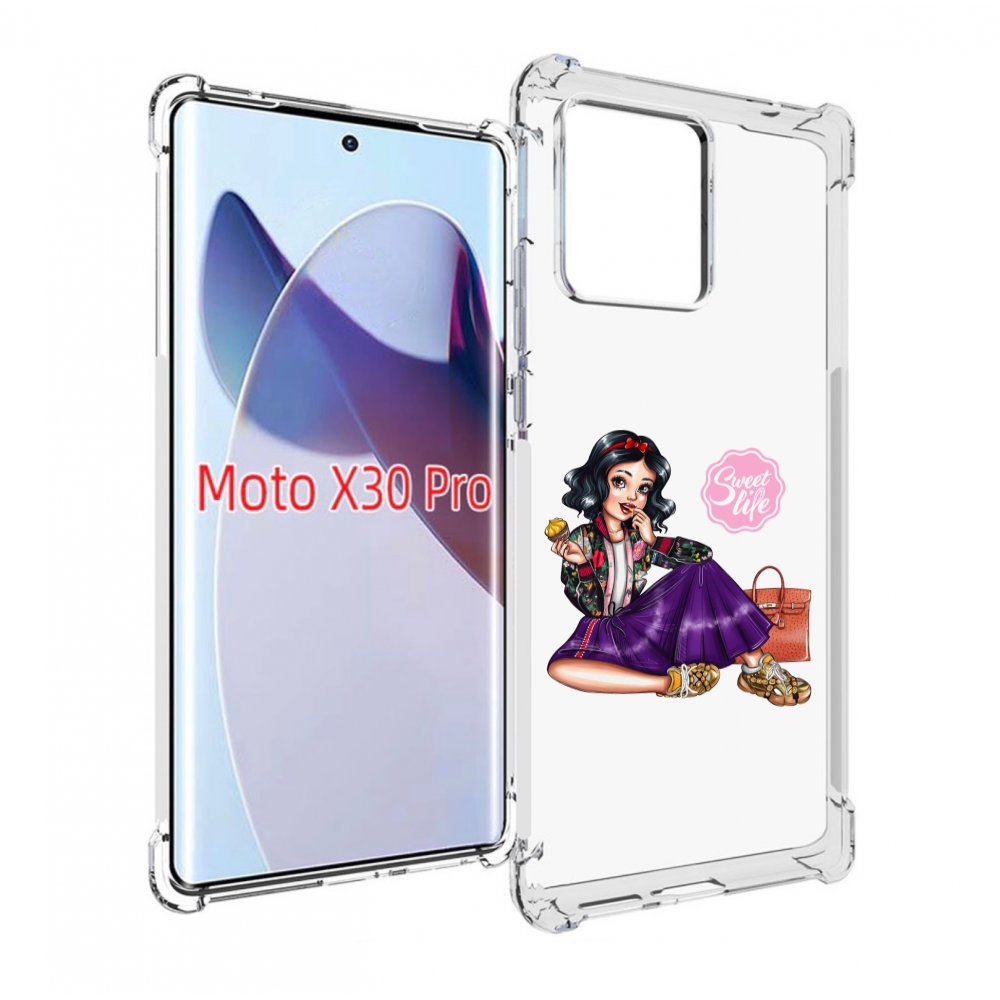 

Чехол MyPads Сладкая-жизнь женский для Motorola Moto X30 Pro, Прозрачный, Tocco