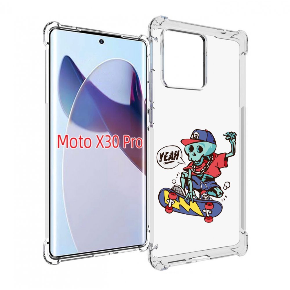 

Чехол MyPads Скелет-на-скейте для Motorola Moto X30 Pro, Прозрачный, Tocco
