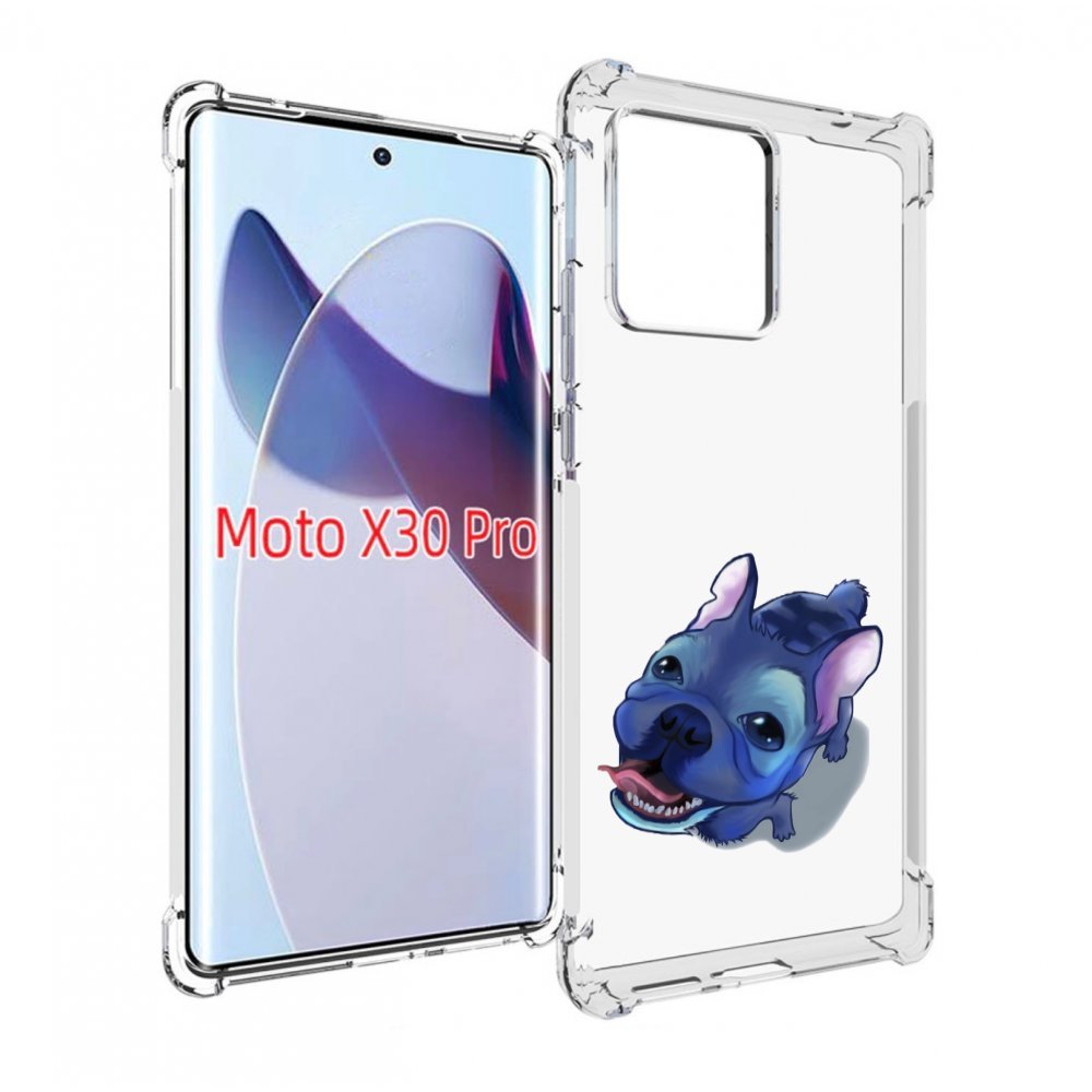 

Чехол MyPads Синий Пес для Motorola Moto X30 Pro, Прозрачный, Tocco