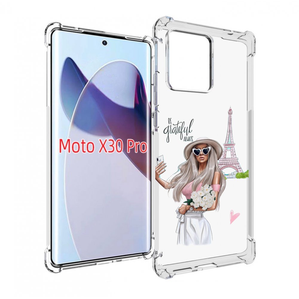 

Чехол MyPads Селфи-в-Париже женский для Motorola Moto X30 Pro, Прозрачный, Tocco