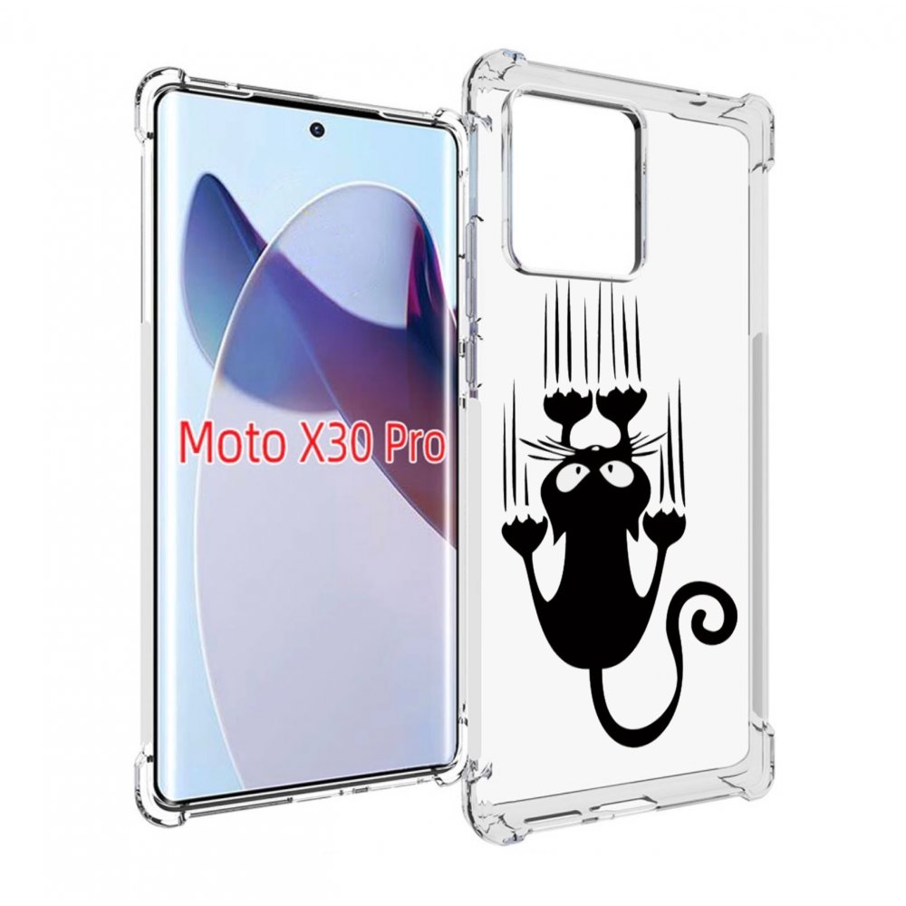 

Чехол MyPads Свисающий-кот для Motorola Moto X30 Pro, Прозрачный, Tocco