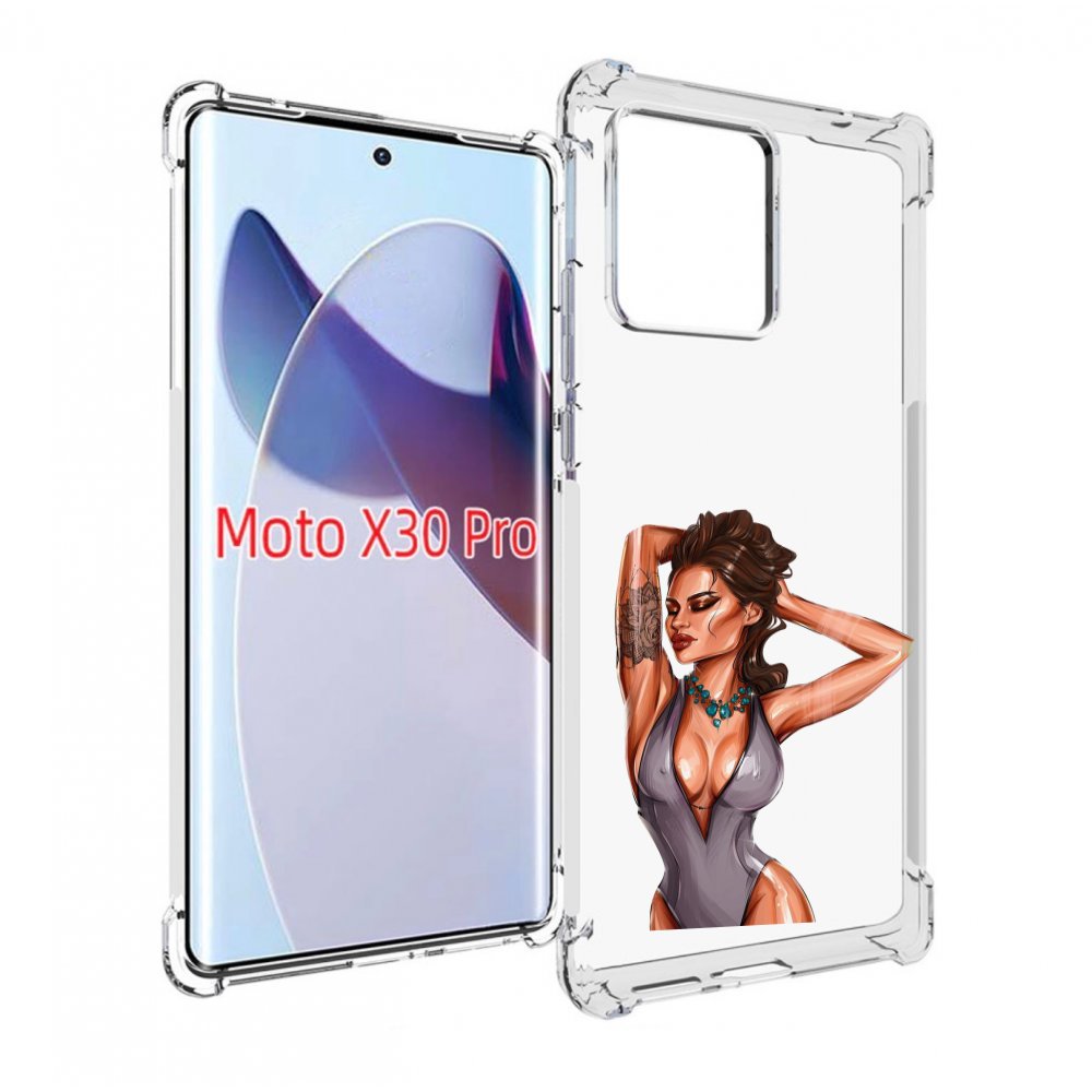 Чехол MyPads Роскошная-девушка женский для Motorola Moto X30 Pro