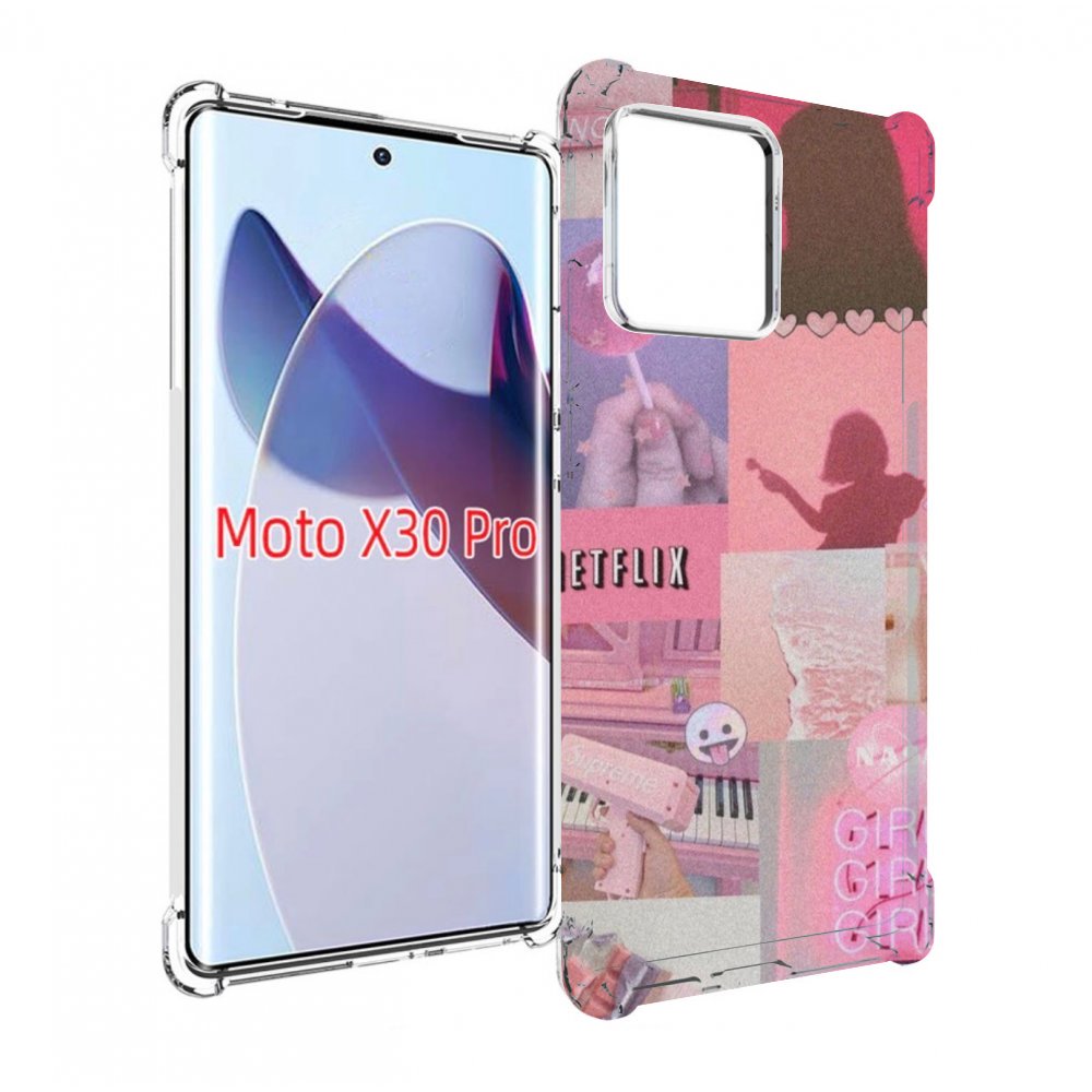 

Чехол MyPads Розовый-вайб для Motorola Moto X30 Pro, Прозрачный, Tocco