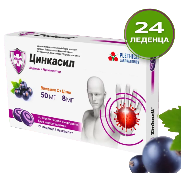 

Леденцы Цинкасил Черная смородина витамин С, цинк 24 шт.