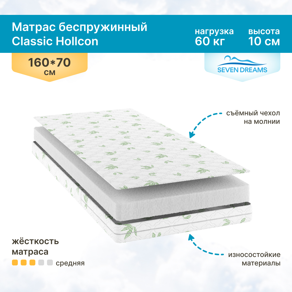 Матрас SevenDreams Classic Hollcon 160 на 70 см