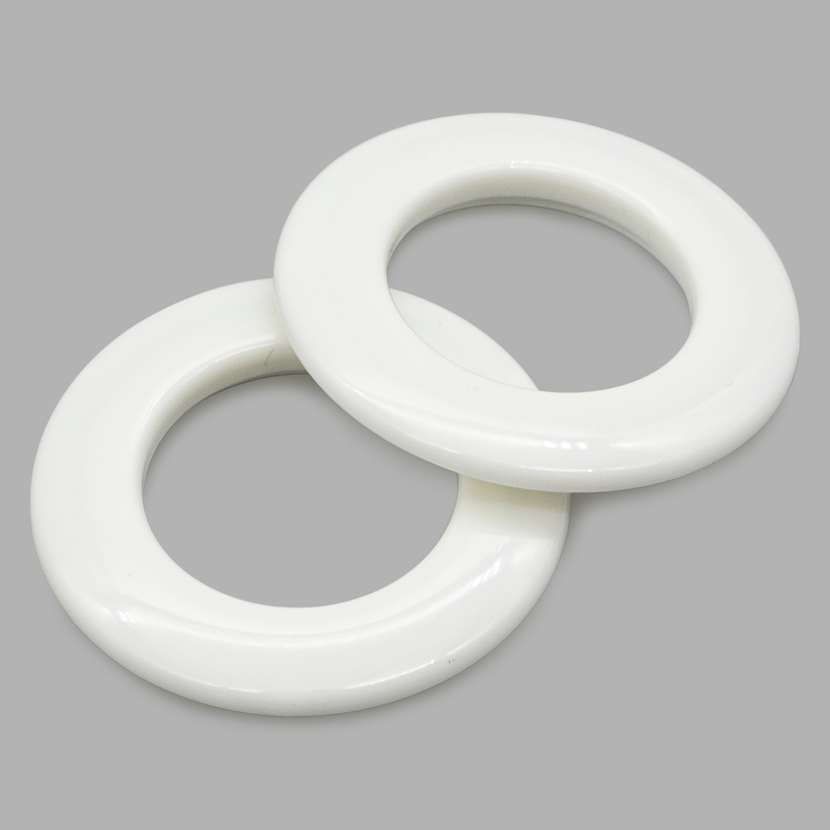 Люверсы для штор 25 мм, SmolTex, классический замок, пластик (16 белый глянец), 10 шт