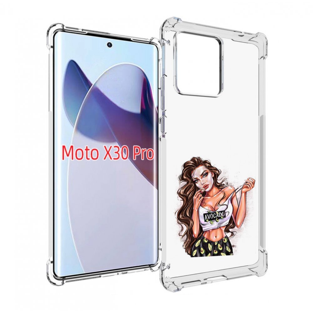 

Чехол MyPads Продукты на дом с доставкой женский для Motorola Moto X30 Pro, Прозрачный, Tocco